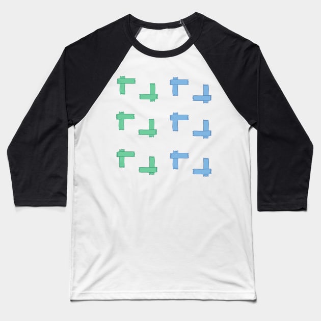 SPIKE TAPE Baseball T-Shirt by notastranger